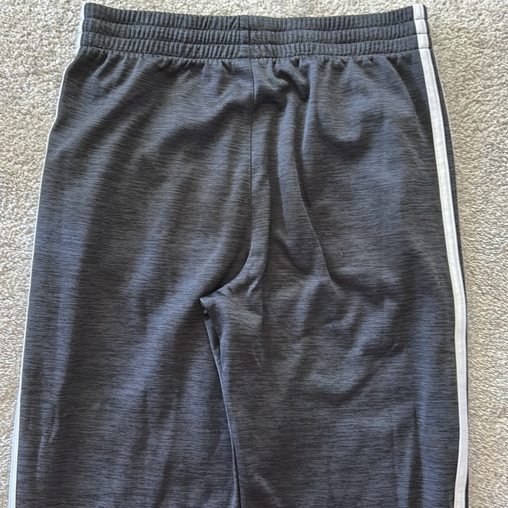 Adidas Kids Charcoal Warm Up Pants with White Stripes - Picture 6 of 6